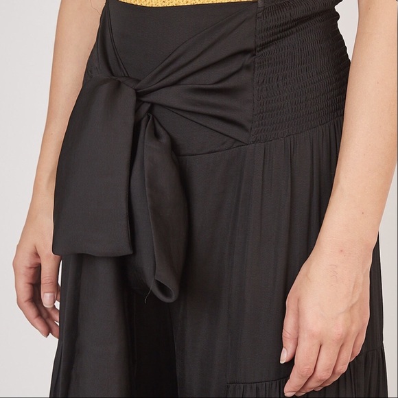 Sale TIERED WIDE LEG PANTS with a SASHED WAIST - Picture 7 of 7